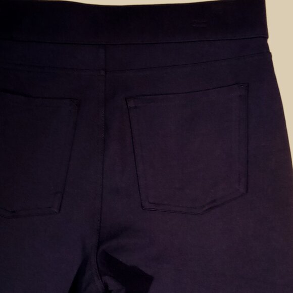 SPANX Pants sz Lge Navy Blue Style 20214R Ponte Ankle Pull-On Pockets EUC - Picture 6 of 10